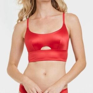 Auden Vibrant Red Cutout Bralette
